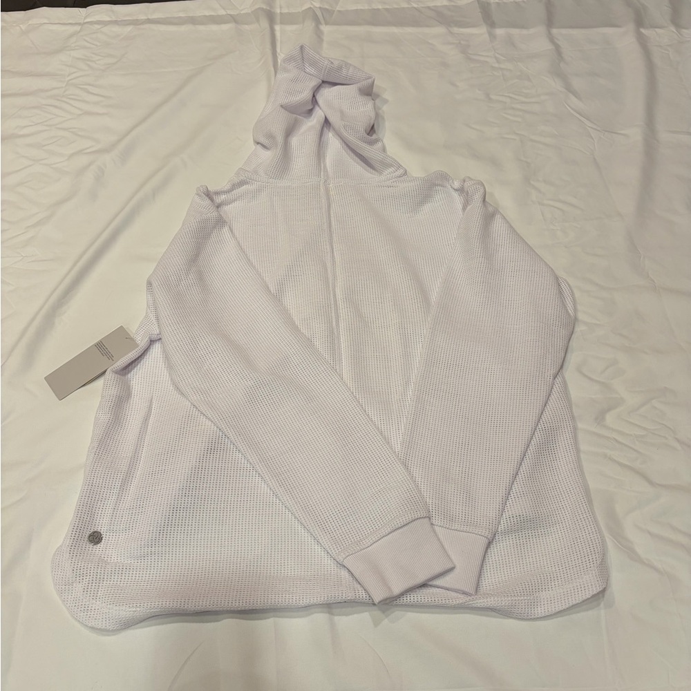 Zella White Mesh Hoodie